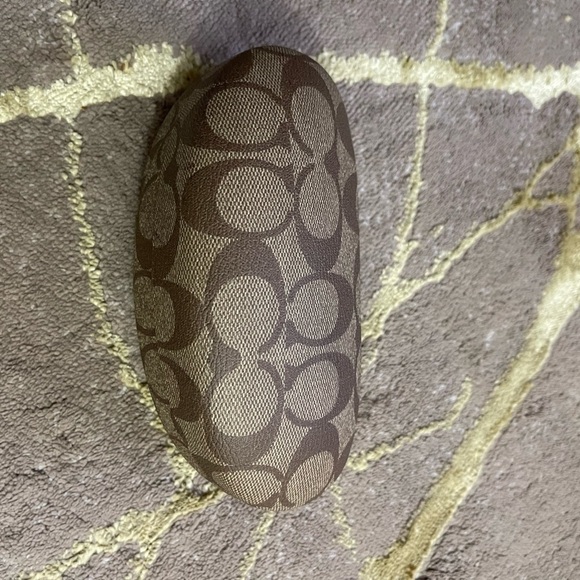 Coach Est.1941 Sunglasses Case Clam Shell Hard Case Eye Glasses Khaki Color - Picture 2 of 2